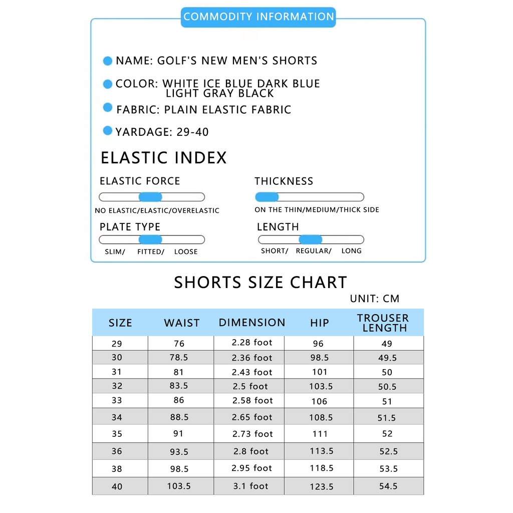 Quần Short Thể Thao golf Co Giãn Tốt Nhanh Khô Thời Trang Mùa Hè Cho Nam # 13520