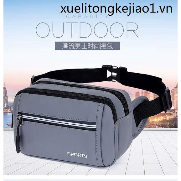 Túi Đeo Thắt Lưng Bằng Vải Oxford Sức Chứa Lớn Đa Chức Năng Chống Nước Dùng Khi Chơi Thể Thao Ngoài Trời Cho Nam Và Nữ Ví