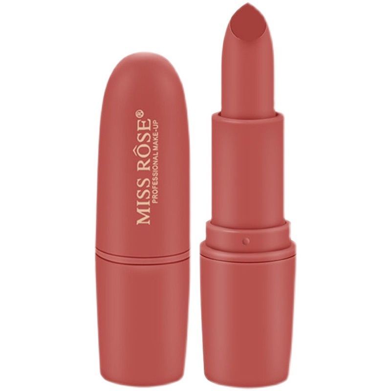 Barbie light pink rose pink peach pink plain milk tea nude ngoại thương bullet head red matte lip glaze