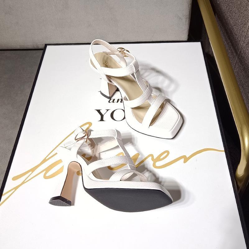 Sandal Cao Gót 9c Mùa Hè 2023 Phong Cách Mới Có Khóa Cài Sau Không Thấm Nước Cho Nữ