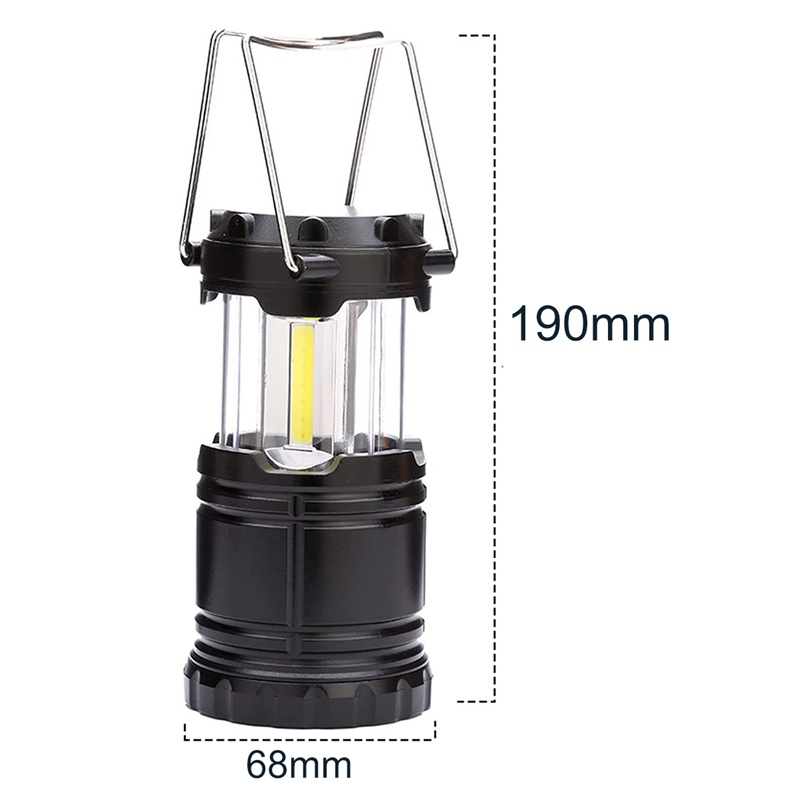 Bộ 2 Đèn Pin Chống Thấm Nước Kèm Móc Có Thể Gấp Gọn Tiện Dụng Mang Theo Cắm Trại