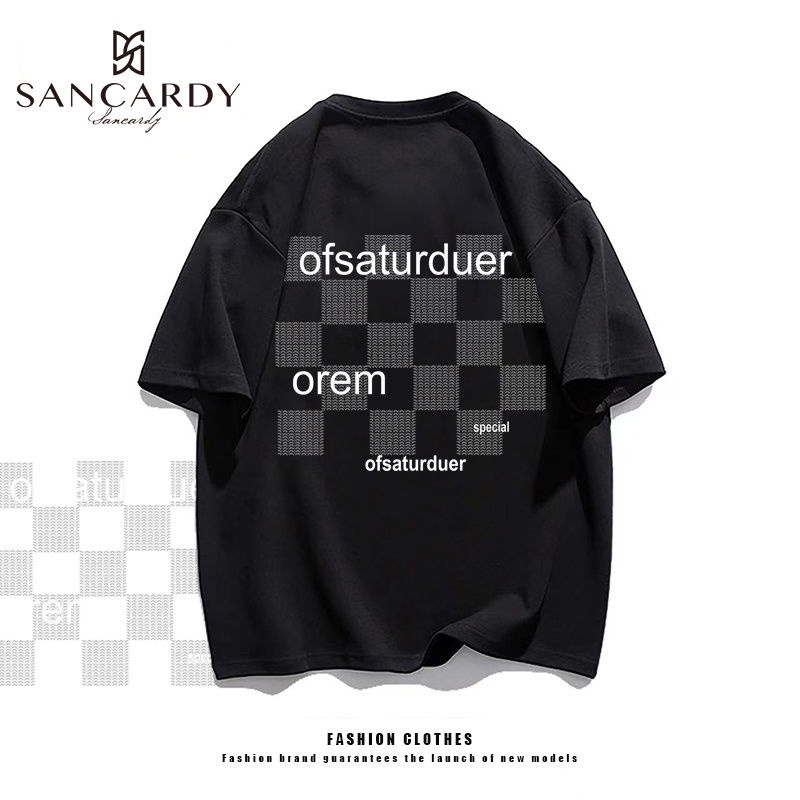 Ống Hút Cao Cấp Chuyên Dụng Cho STUDIO✨Áo Thun Cotton Ngắn Tay Dáng Rộng Họa Tiết Kẻ Sọc Thời Trang Mùa Hè Phong Cách Mới Cho Nam