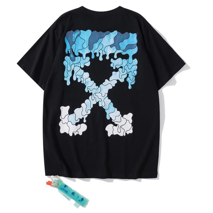 Áo Thun off-white Tay Ngắn Chất Liệu cotton Cao Cấp Họa Tiết In Thời Trang Dành Cho Cả Nam