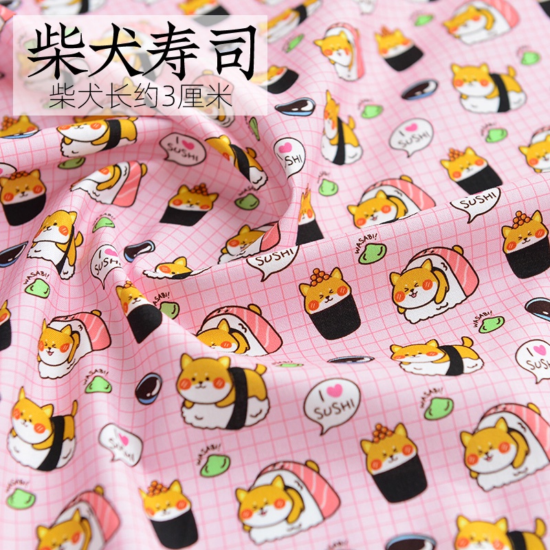 Vải Cotton Họa Tiết Thỏ Hoạt Hình mini Dễ Thương Dùng Để May Vá