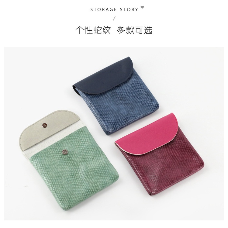 Ví Da PU Màu Trơn Họa Tiết Da Rắn Đựng Tiền / Khăn Ăn Cá Nhân
