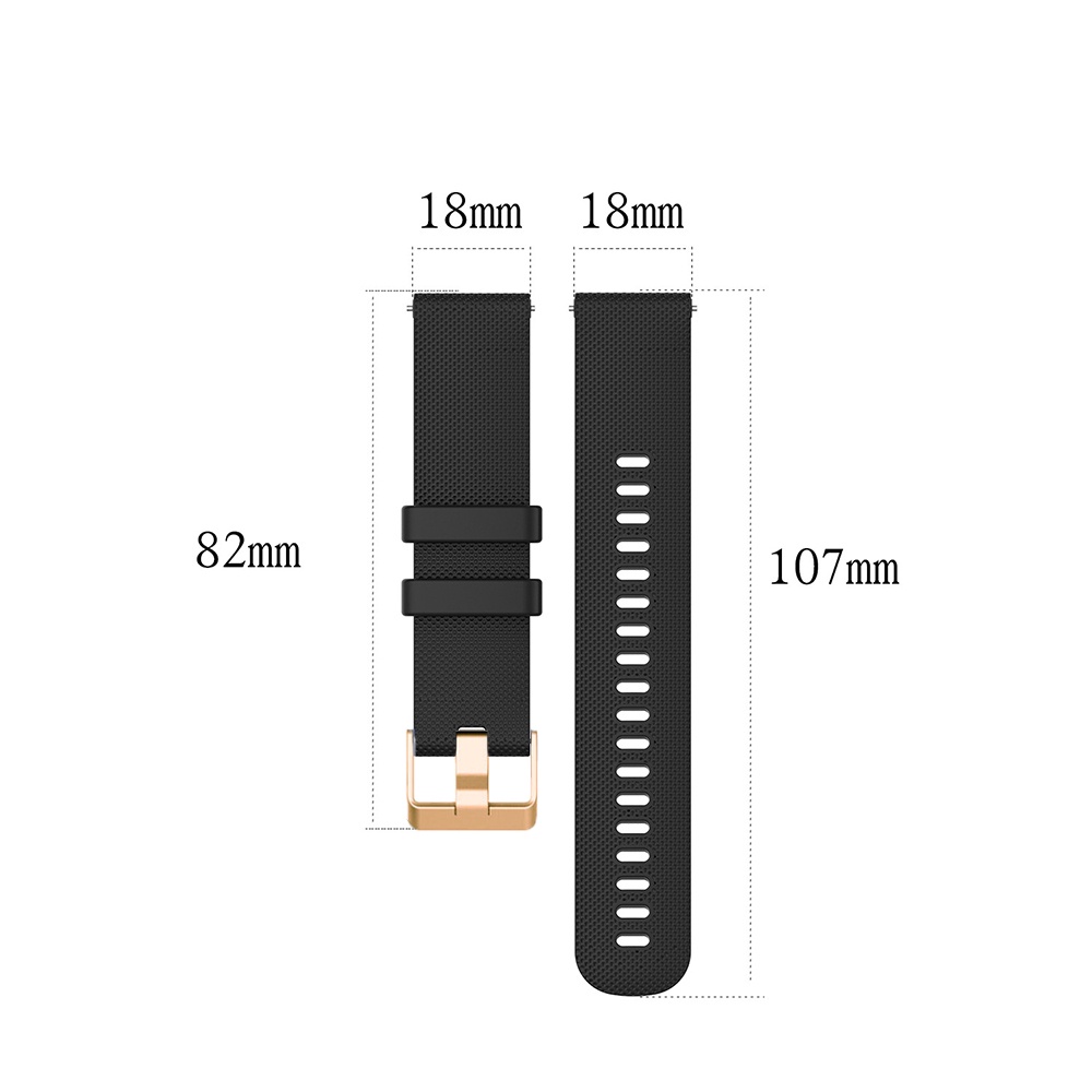 Dây Đeo Đồng Hồ Bằng Silicone 20mm 18mm Khóa Vàng Hồng Cho Garmin Forerunner 265S 255S 158 55 Vivoactive 4S Venu 2S SQ2