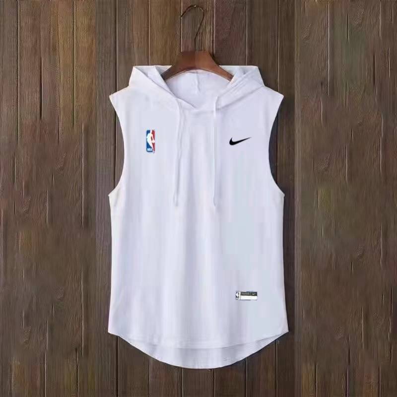 Bộ Quần Áo Thể Thao Bóng Rổ Sát Nách Có Mũ Trùm Co Giãn Tốt Thời Trang Mùa Hè Năng Động