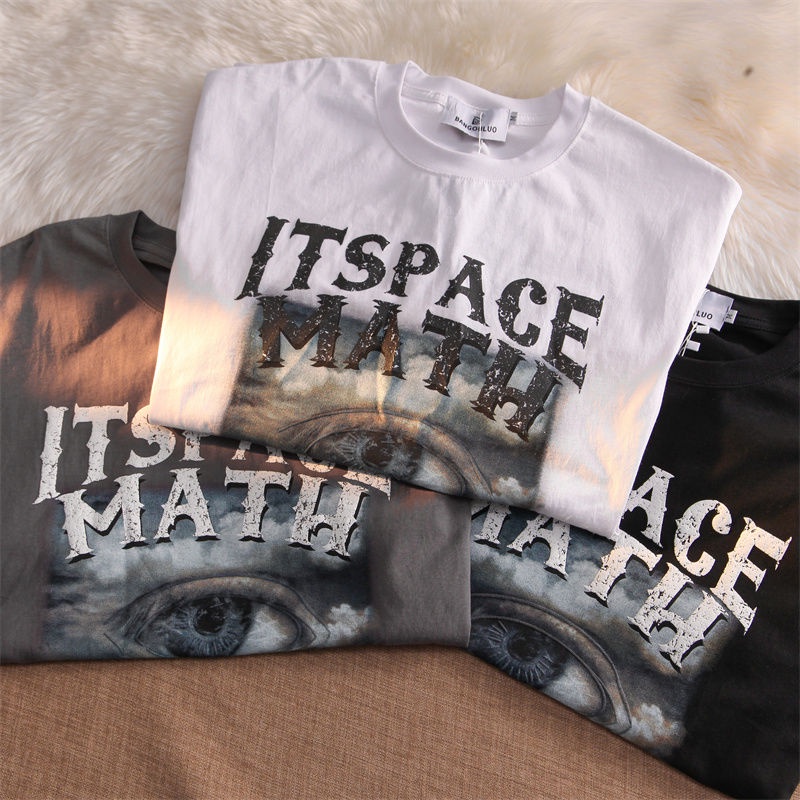 Áo Thun Cotton Ngắn Tay Dáng Rộng Phong Cách Hip Hop Retro 3 Kiểu Cho Nam Cỡ S-4Xl