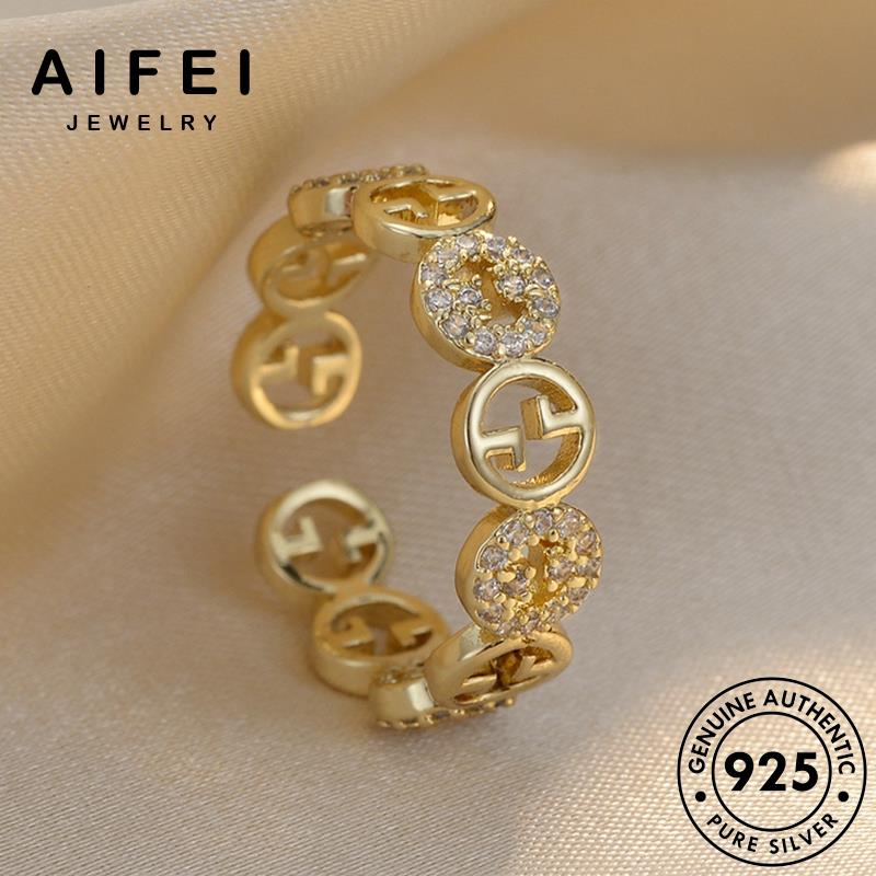 AIFEI JEWELRY moissanite nguyên bạc nhẫn vàng phụ giản trang hàn sức đơn quốc nữ 925 bản thời thật kiện M073