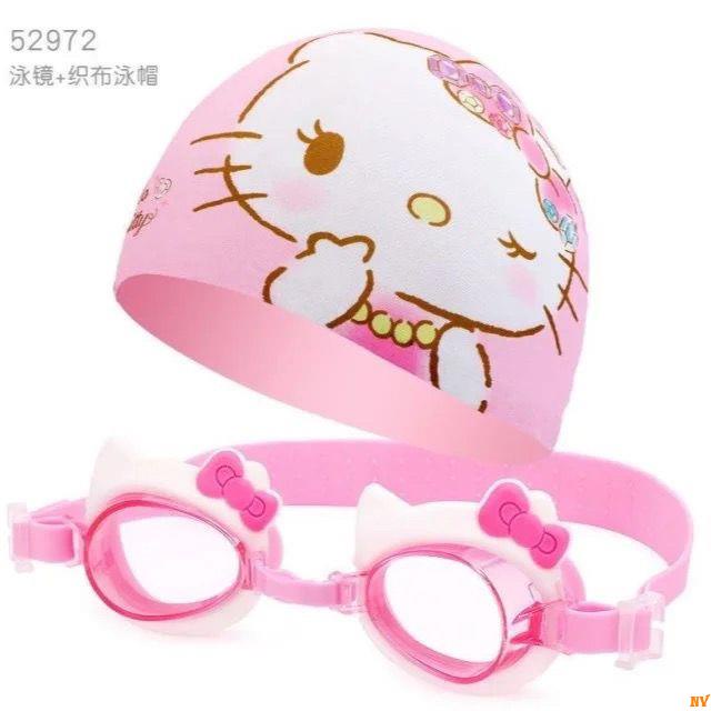 Kính Bơi Chống Thấm Nước / Sương Mù Họa Tiết Hello Kitty Dễ Thương Cho Bé Gái