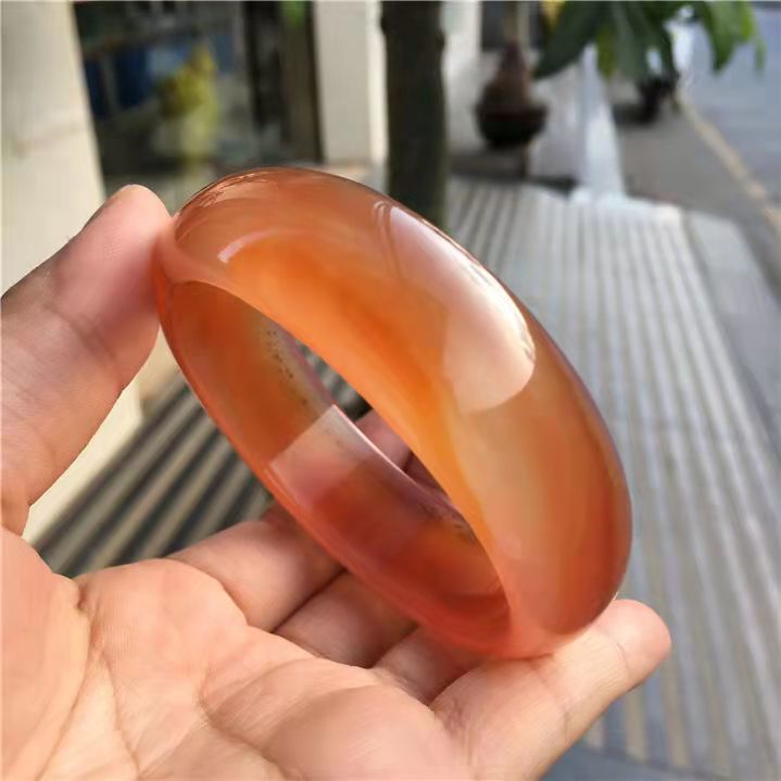 Vòng Tay Mã Não Trắng Màu Sắc Ngọc Bích Thời Trang Cho Nữ