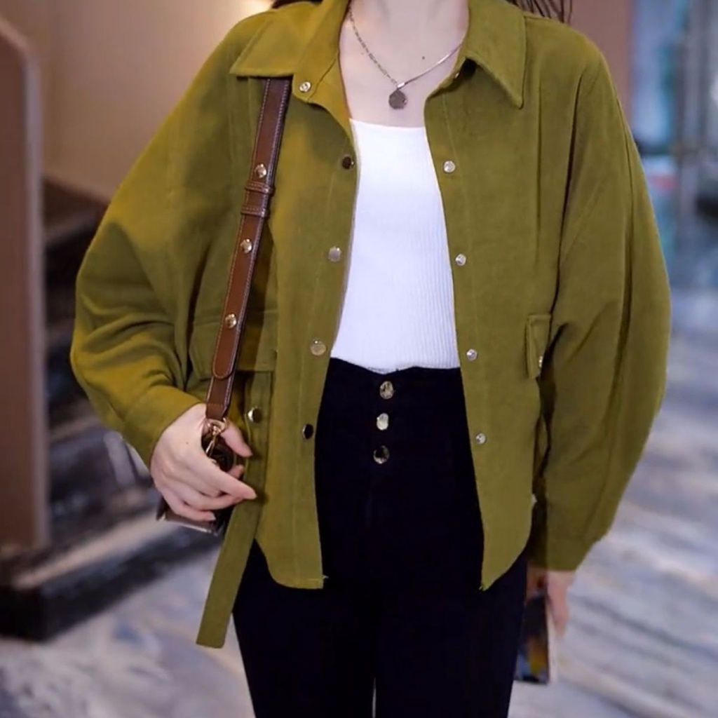 Áo Khoác Tay Cánh Dơi Dài Dáng Rộng Thời Trang Thu Đông Cho Nữ