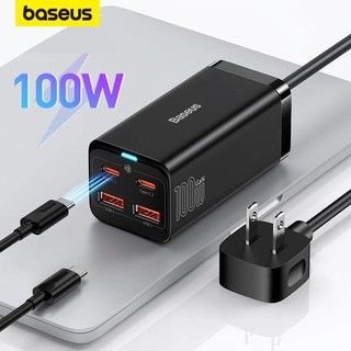 Bộ Sạc Baseus 100W Củ Sạc GaN3 2U+2C 4 trong 1 Sạc Nhanh cho iP 14 13 12 Pro Max Xiaomi Samsung