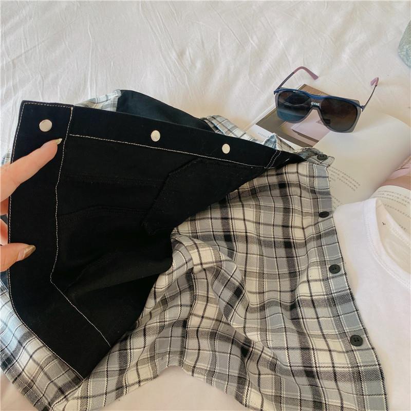 Mới Áo Sơ Mi cotton Giả Hai Lớp Thời Trang Xuân Thu 2022 Cho Bé Trai