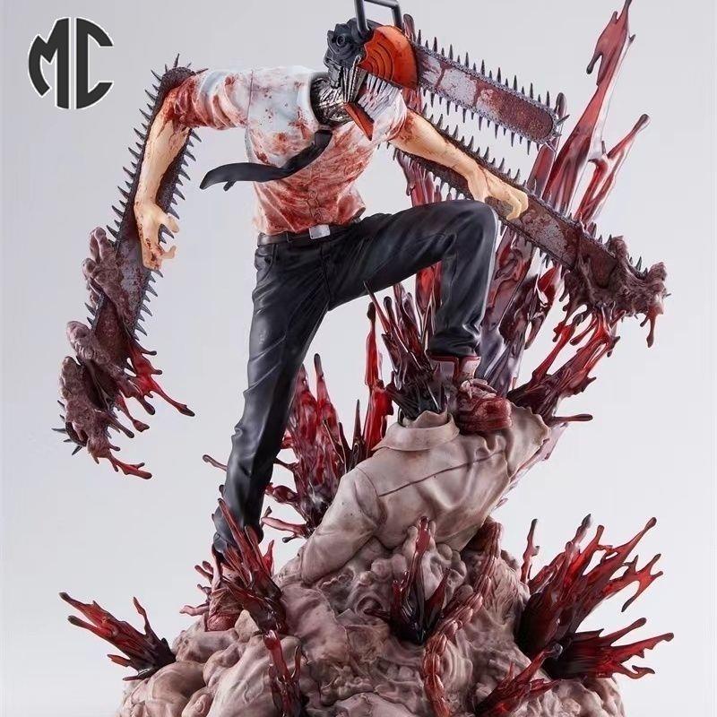 Chainsaw man denji pochita makima chainsaw man Dengji Pokita Mikama Hai Chiều Làm Mô Hình Nhân Vật anime demon hunter makima