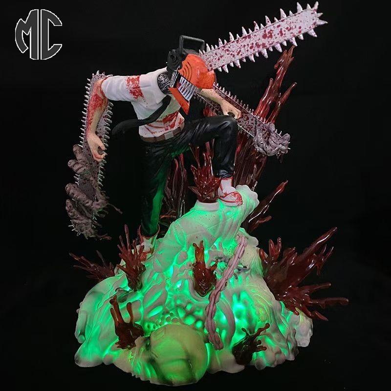 Chainsaw man denji pochita makima chainsaw man Dengji Pokita Mikama Hai Chiều Làm Mô Hình Nhân Vật anime demon hunter makima