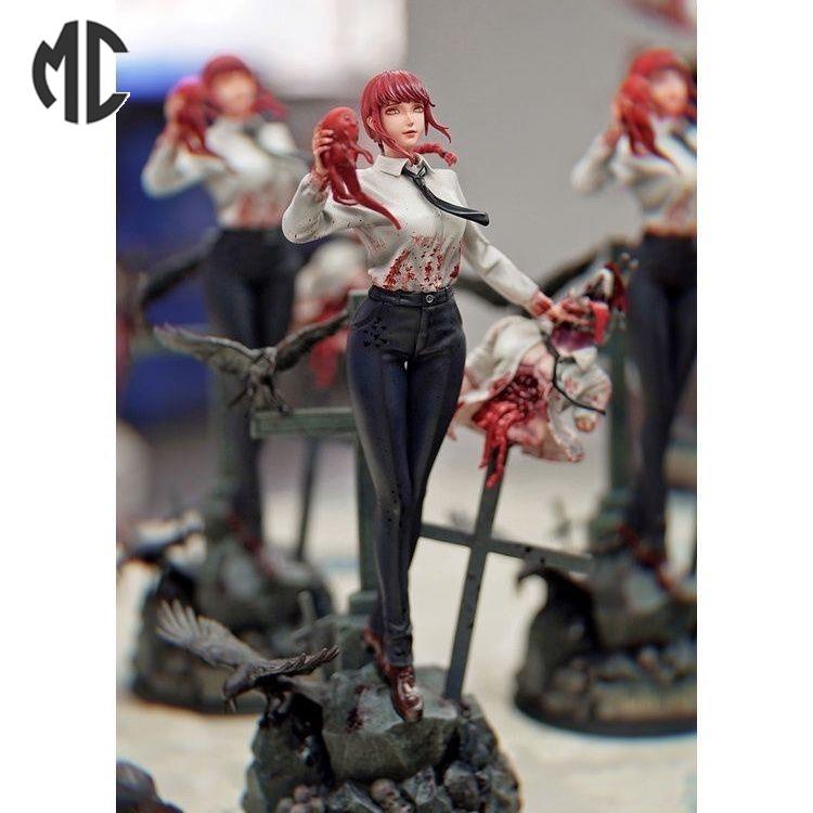 Chainsaw man denji pochita makima chainsaw man Dengji Pokita Mikama Hai Chiều Làm Mô Hình Nhân Vật anime demon hunter makima