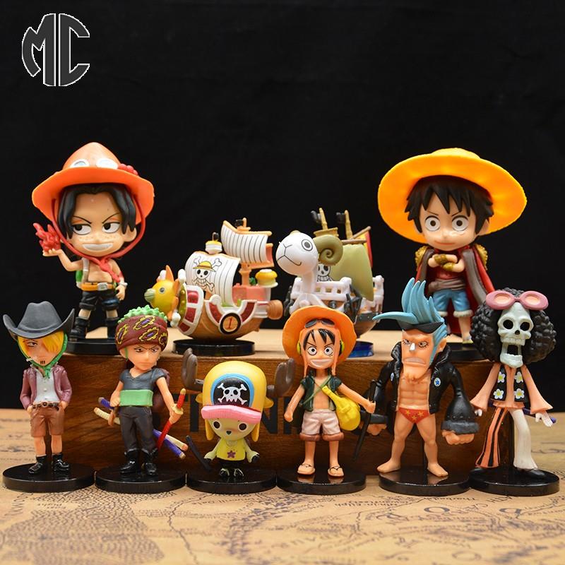 One PIECE Luffy Zoro Nami Sanji Tony Chopper Nico Robin ONE PIECE Hình Luffy Chopper Trang Trí Ô Tô Mô Hình Ace Tàu Ánh Dương Búp Bê Trọn Bộ Trứng