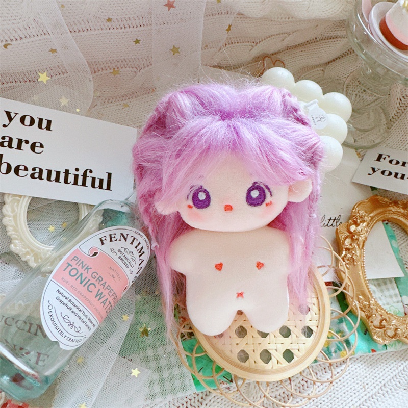 Hàng Có Sẵn Búp Bê cotton 10cm Màu Tím Tóc Dài jennie lisa jennie Hai Lần Quà Tặng Sinh Nhật sserafim