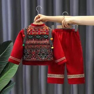 Trang phục biểu diễn miao phong cách dân tộc cho bé trai và bé gái e1.5