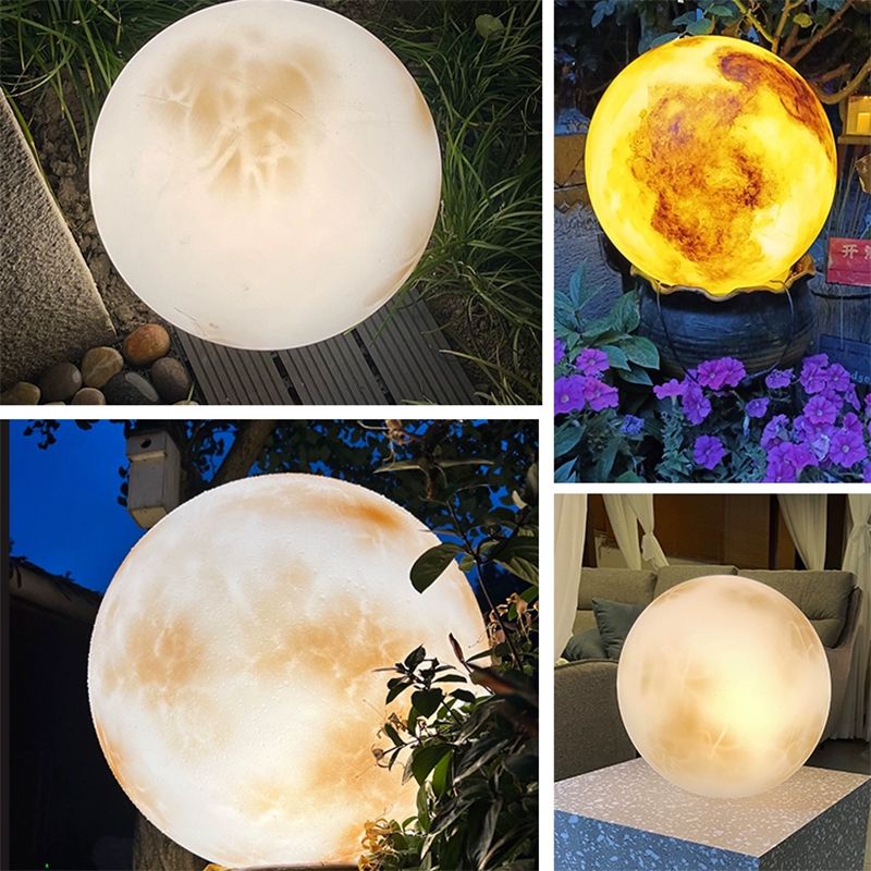 Đèn Trang Trí Sân Vườn Hình Mặt Trăng Sử Dụng Năng Lượng Mặt Trời