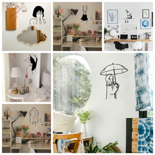 Sticker Dán Tường Họa Tiết Hoạt Hình anime Vui Nhộn Sáng Tạo Trang Trí Phòng Ngủ