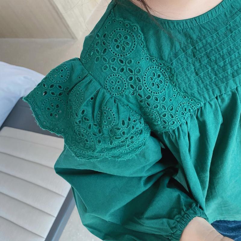 Áo Sơ Mi Tay Dài Phong Cách Hàn Quốc Thời Trang Mùa Thu Mới 2023 Dành Cho Bé Gái