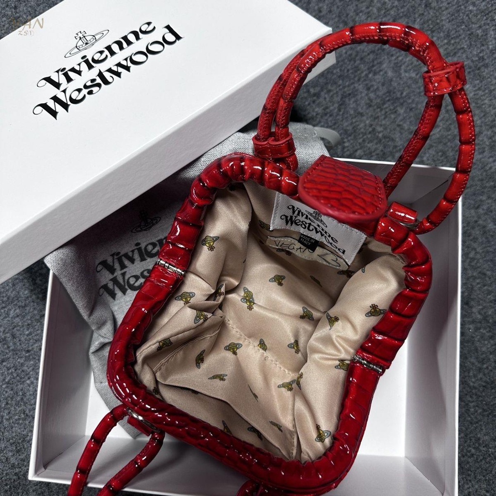 Niche Túi Đeo Chéo mini Bằng Da Cá Sấu Phong Cách retro