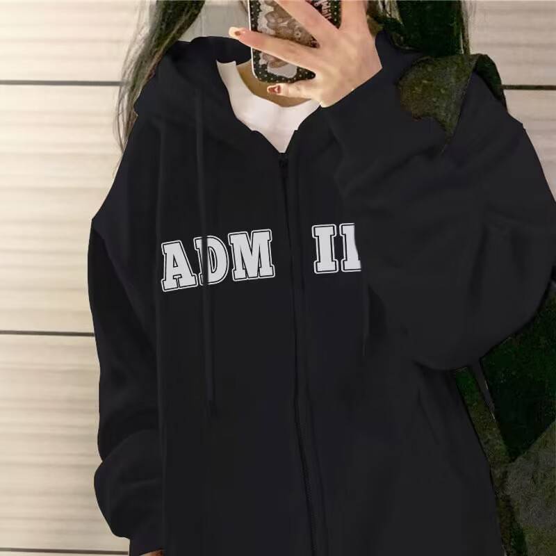 Áo Khoác cardigan Có Nón Bằng Vải Nhung Cáo Dày Dặn Màu Bạc Dáng Rộng Phong Cách Hàn Quốc Thời Trang Xuân Thu