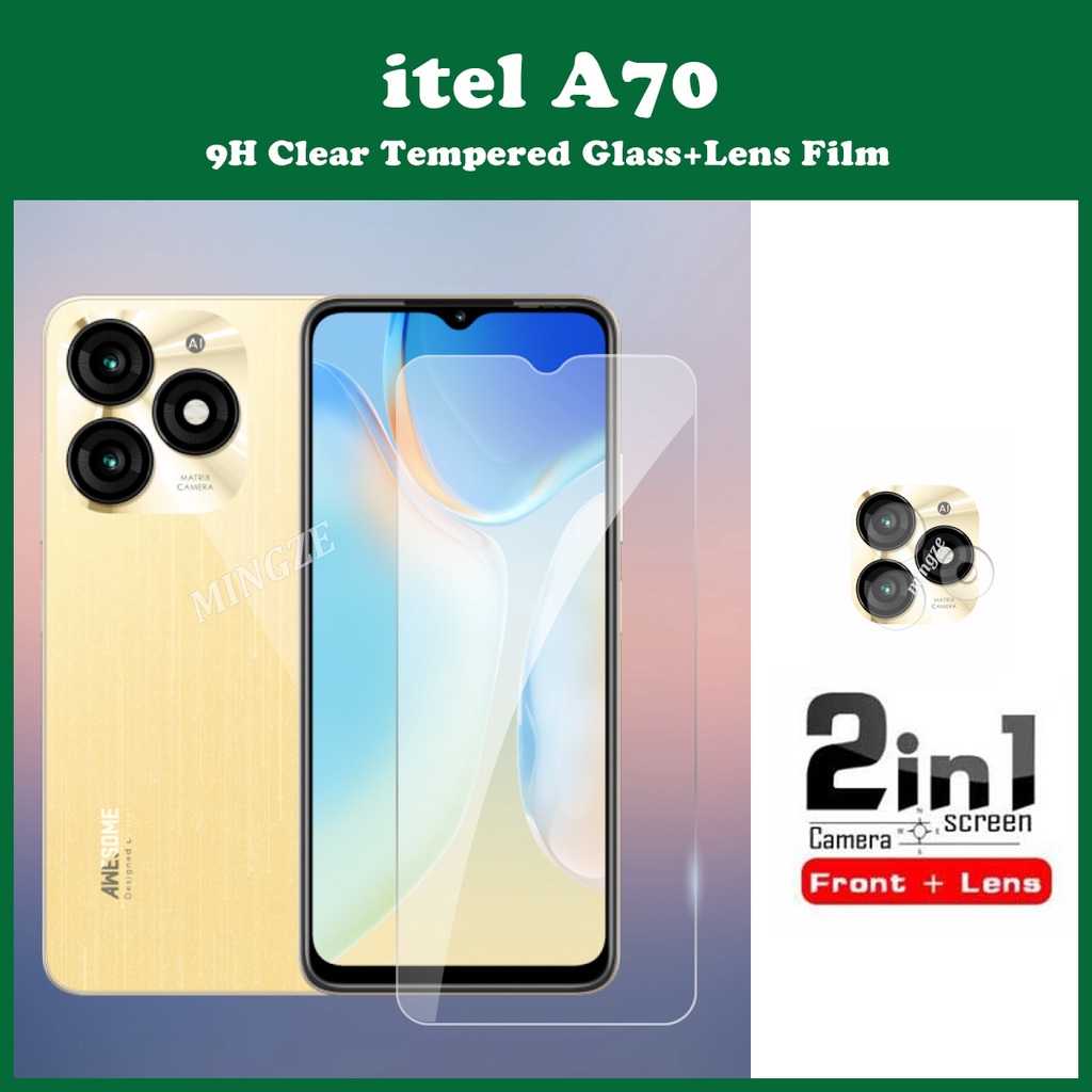 Kính Cường Lực Bảo Vệ Màn Hình Chống Nhìn Trộm 2 Trong 1 Chotel a70 a70 tecno itel a60s + Miếng Dán Ống Kính