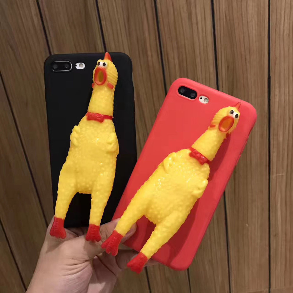 Ốp Điện Thoại Ngộ nghĩnh Dễ Thương Ốp Bảo Vệ Ngộ nghĩnh Gà La hét Âm Thanh Gà Thích Hợp Cho iPhone15