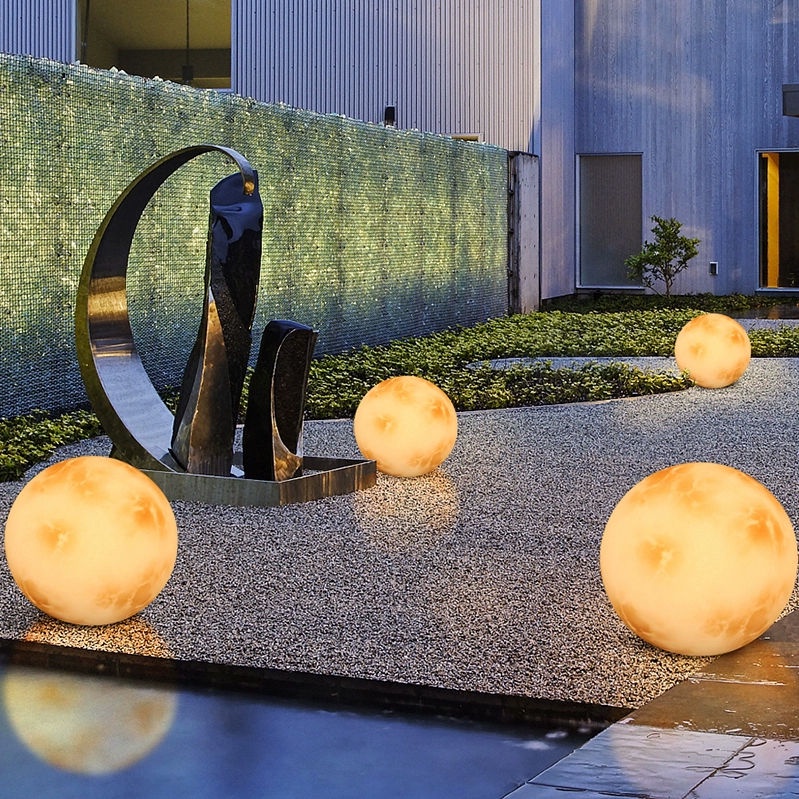 Đèn Trang Trí Sân Vườn Hình Mặt Trăng Sử Dụng Năng Lượng Mặt Trời