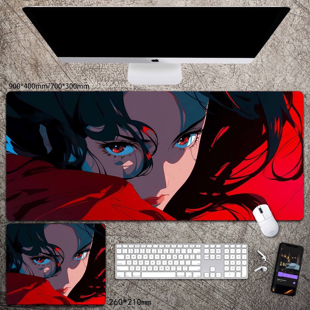 Tấm Lót Chuột Và Bàn Phím Cỡ Lớn Hai Chiều Họa Tiết anime Dành Cho Nam Nữ