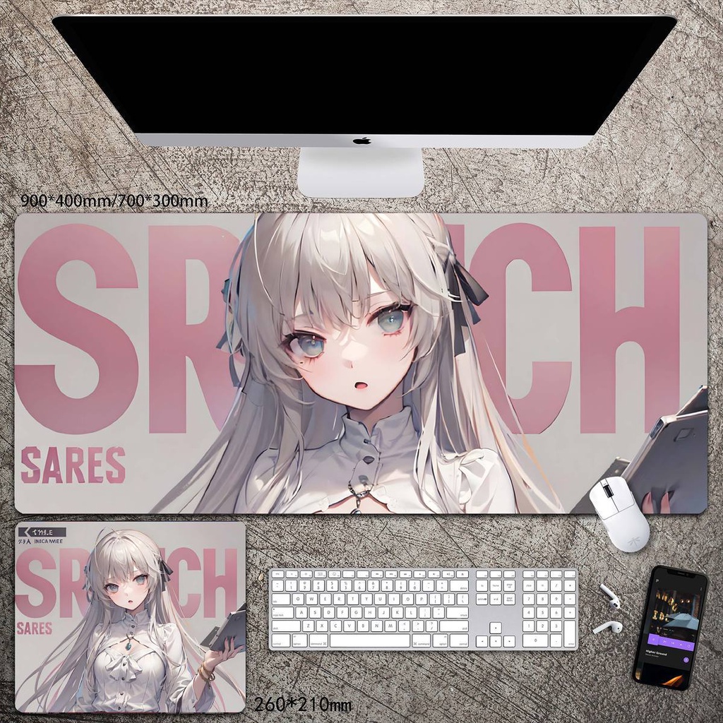 Đệm Lót Chuột Máy Tính Hình anime nagisa yiye shana Cỡ Lớn Dày Hai Chiều Tùy Chỉnh