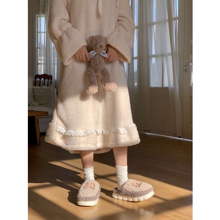 Dễ Thương Dép Bông Đi Trong Nhà cotton Chống Trượt Thời Trang Thu Đông 2023 Cho Cặp Đôi