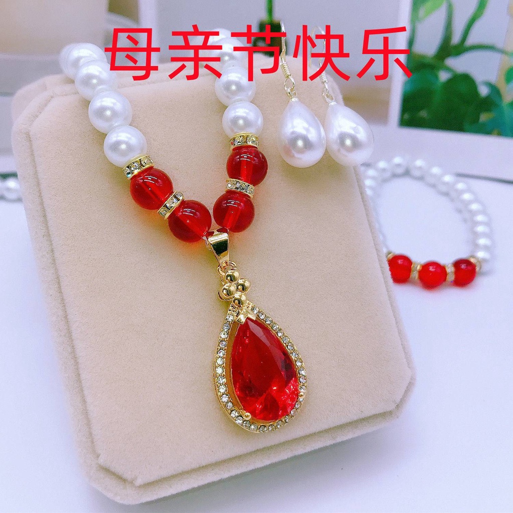 Vòng cổ của phụ nữ. Dây Chuyền Ngọc Trai Syn Tổng Hợp Phong Cách Hàn Quốc Đơn Giản Cho Phụ Nữ Trung Niên