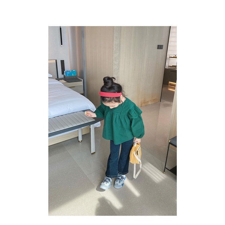 Áo Sơ Mi Tay Dài Phong Cách Hàn Quốc Thời Trang Mùa Thu Mới 2023 Dành Cho Bé Gái