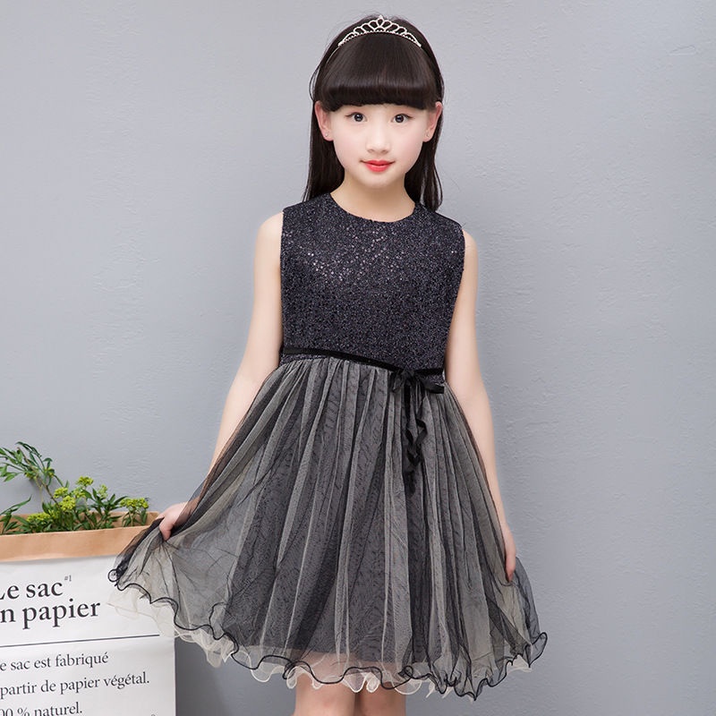 Đầm Công Chúa Tay Dài Phối Ren Lưới Thời Trang Mùa Hè 2023 Cho Bé Gái