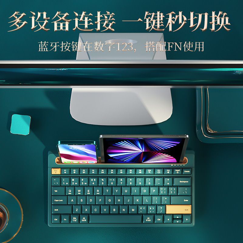 Bàn Phím bluetooth Không Dây Có Gắn Nơ Dùng Cho Máy Tính Bảng / laptop