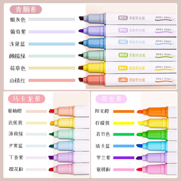 Deli Bộ Bút Đánh Dấu Vẽ Tay 6 Màu macaron Thông Dụng Cho Học Sinh / Văn Phòng