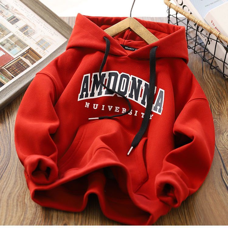 Áo Hoodie Lót Lông Cừu Thời Trang Thu Đông 2022 Cho Bé Trai