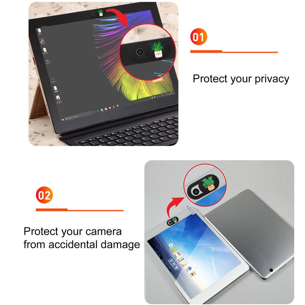 PK 6pcs Mobile Phone Camera Protection Cover Computer Protection Paste Sticker