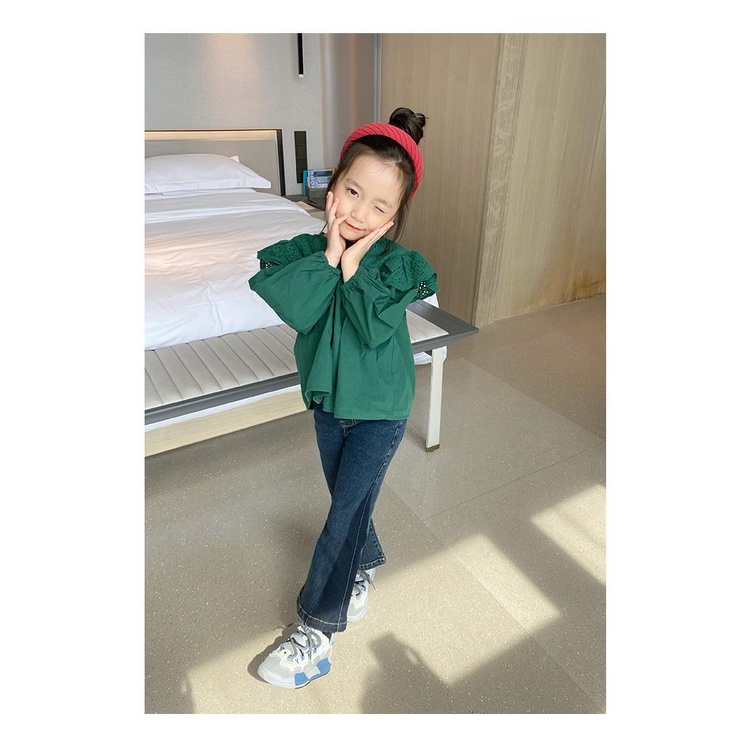 Áo Sơ Mi Tay Dài Phong Cách Hàn Quốc Thời Trang Mùa Thu Mới 2023 Dành Cho Bé Gái