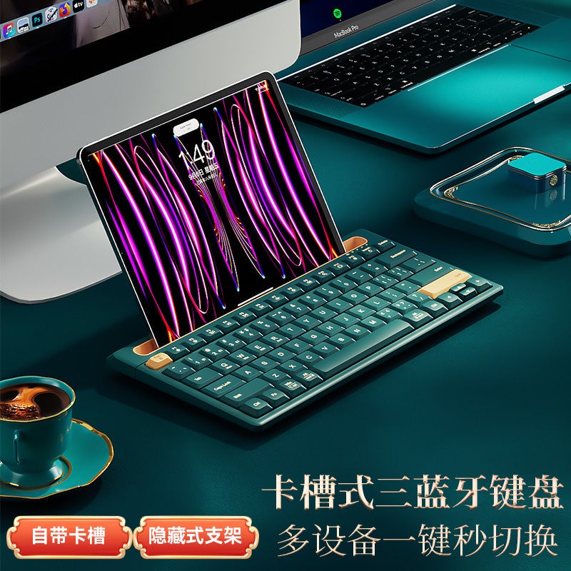 Bàn Phím bluetooth Không Dây Có Gắn Nơ Dùng Cho Máy Tính Bảng / laptop