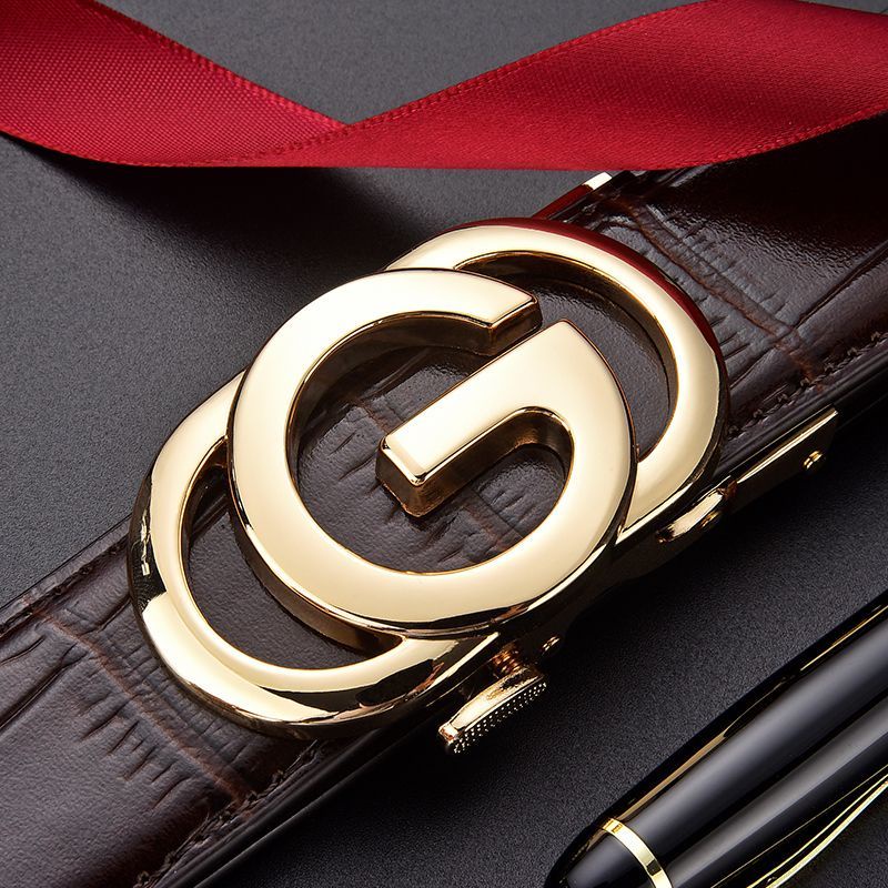 Thắt Lưng Da Bò Thật Khóa Tự Động Dễ Phối Đồ Thời Trang Cho Nam