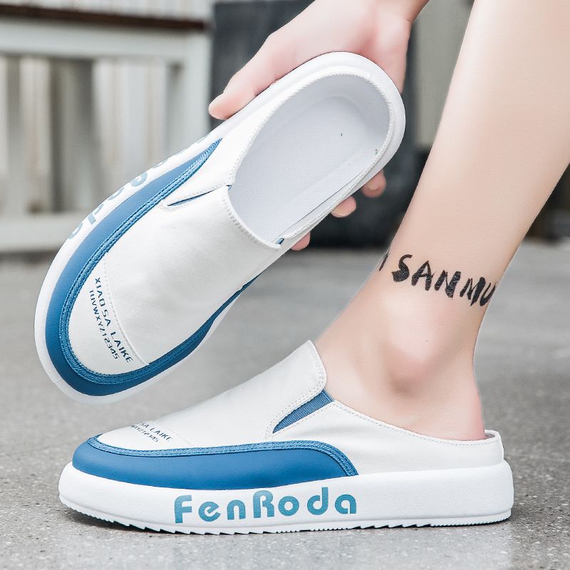 Mới Giày Lười Hở Ngón Thoáng Khí Thời Trang Mùa Hè Cho Nam