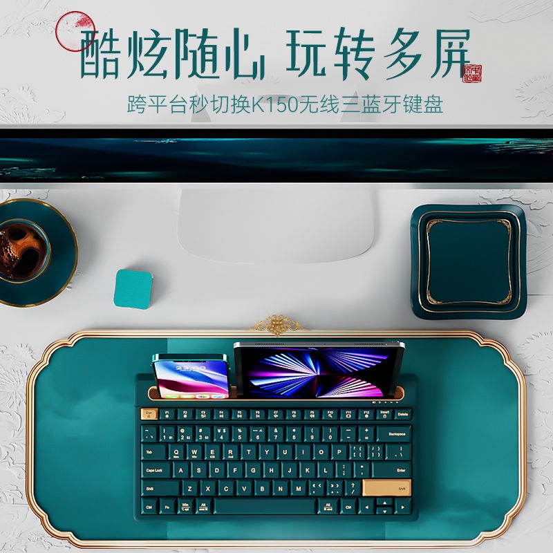 Bàn Phím bluetooth Không Dây Có Gắn Nơ Dùng Cho Máy Tính Bảng / laptop