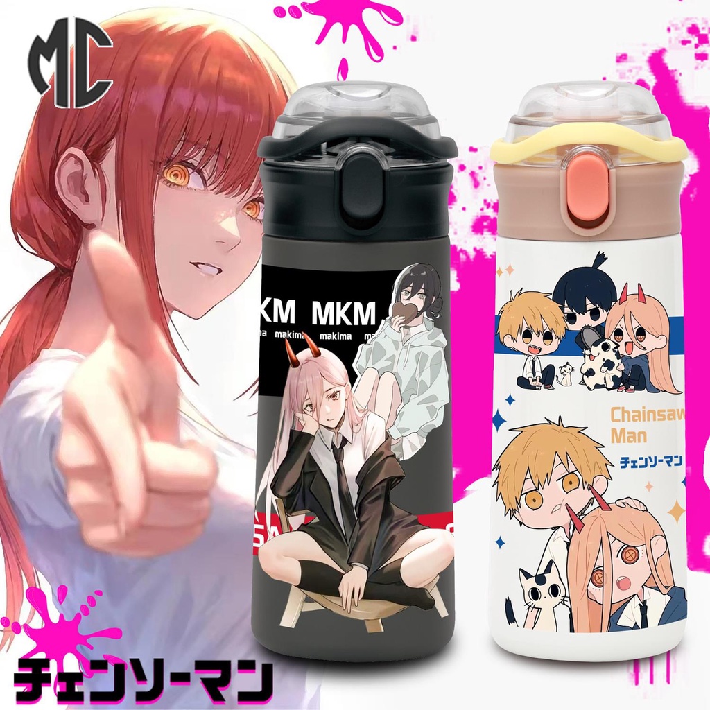 Bình Nước Giữ Nhiệt Bằng Thép Không Gỉ (mc) In Hình anime Nhật Bản Cho Học Sinh