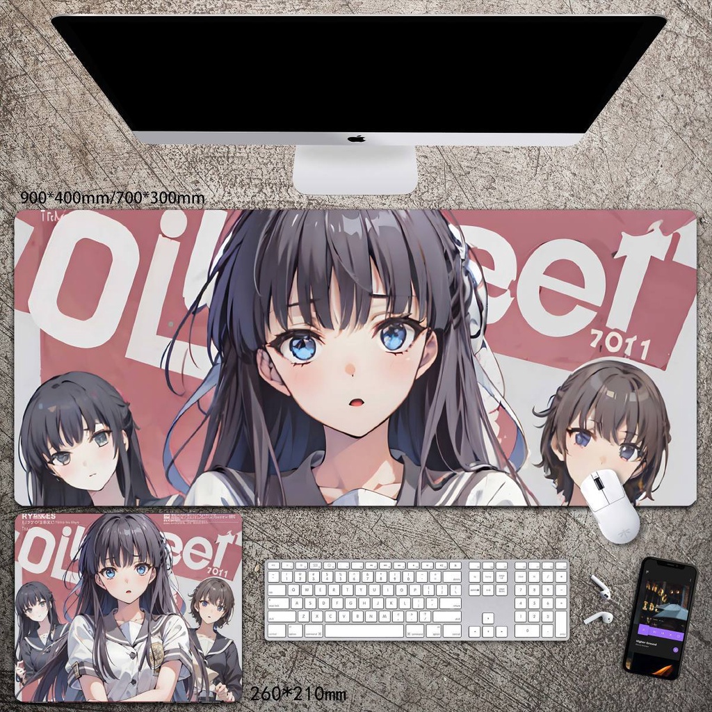 Đệm Lót Chuột Máy Tính Hình anime nagisa yiye shana Cỡ Lớn Dày Hai Chiều Tùy Chỉnh