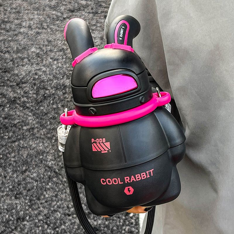 Bình Nước Giữ Nhiệt Cao Cấp Có Ống Hút Hình Phi Hành Gia Dễ Thương Hợp Thời Trang Cho Học Sinh